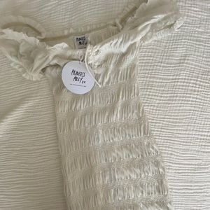NWT PRINCESS POLLY WHITE MINI DRESS